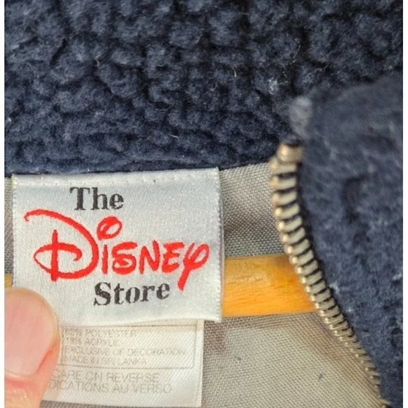 Vintage Disney Plush Thick Fleece Sweatshirt 1/4 Zip Mickey Snowflake Men's XL - Picture 2 of 6
